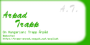 arpad trapp business card